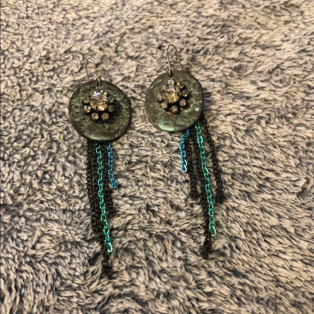Mermaid fringe earrings - Picture 2 of 5